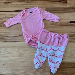 Kickee Pants onsie and pants 0-3 month